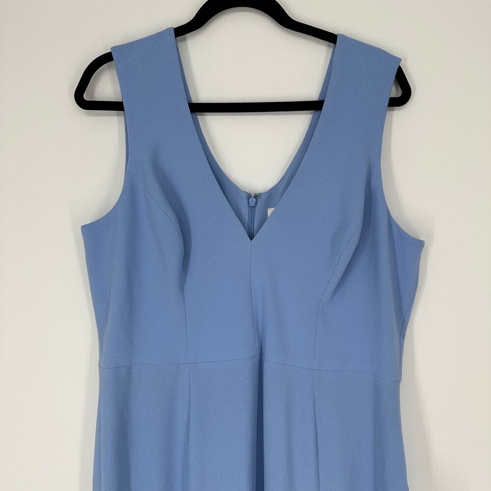 Dress the Population Sandra Mermaid Gown Sky Blue Slide Slit New Plus Size XXL - Picture 8 of 11